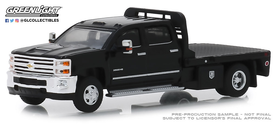 Greenlight Chevy Silverado 3500 Dually Flat Bed 2015 Silver 46050 A 1