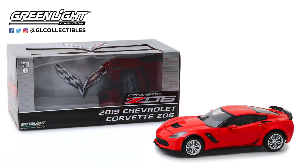 Chevrolet Corvette Z06 Coupe Red (2019) Greenlight 1:24 