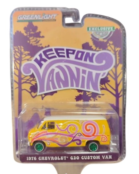 Chevrolet G20 Custom Van - Yellow with Swirls (1976) Greenmachine 1:64 