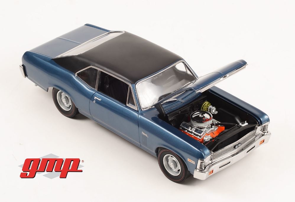 Chevrolet Nova - Blue with Black Vinyl Top GMP scale 1:18 