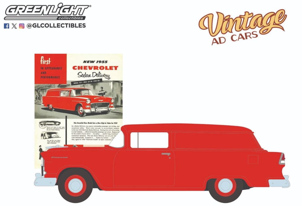 Chevrolet Sedan Delivery “First in Appearance and Performance” Greenlight 39150-A scale 1/64 