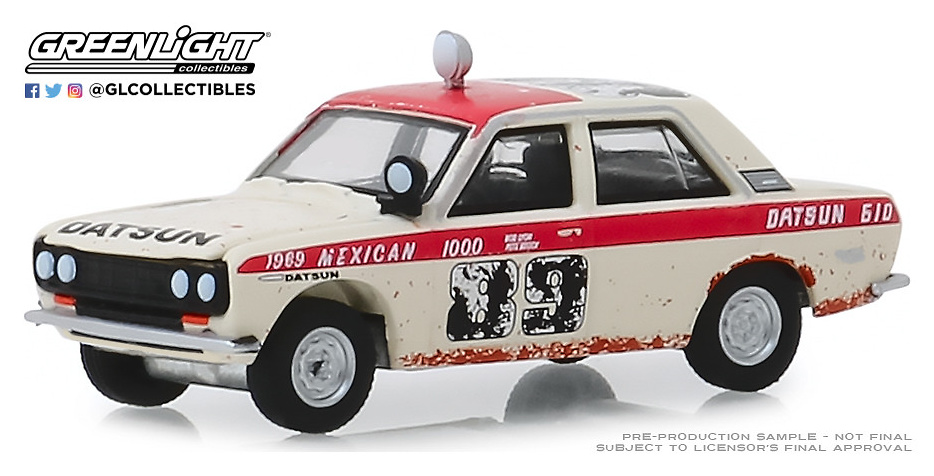 Datsun 510 Sedán - #89 Brock Racing Enterprises (1969) BRE Greenlight 1/64 