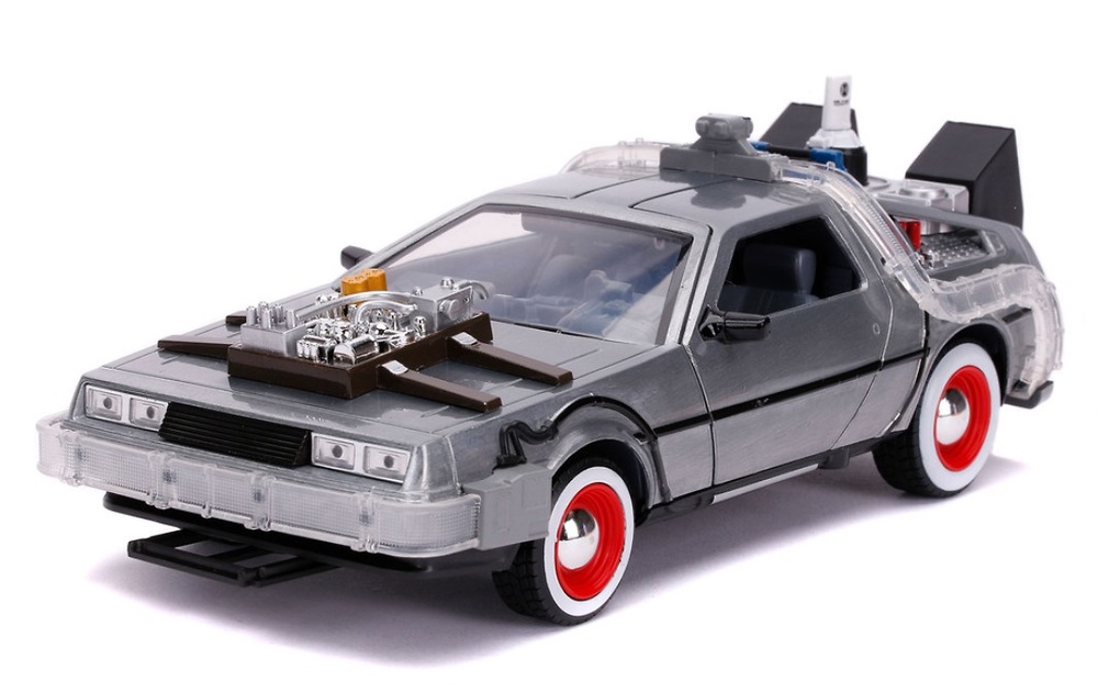 DeLorean Time Machine w/ Lights, Back to the Future III Jada Toys 32166 scale 1/24 