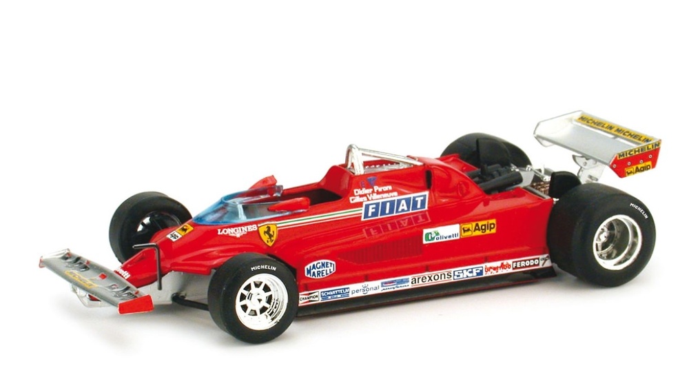 Ferrari 126 CK Turbo Test Monza Gilles Villeneuve y Didier Pironi (1981) Brumm 1/43 