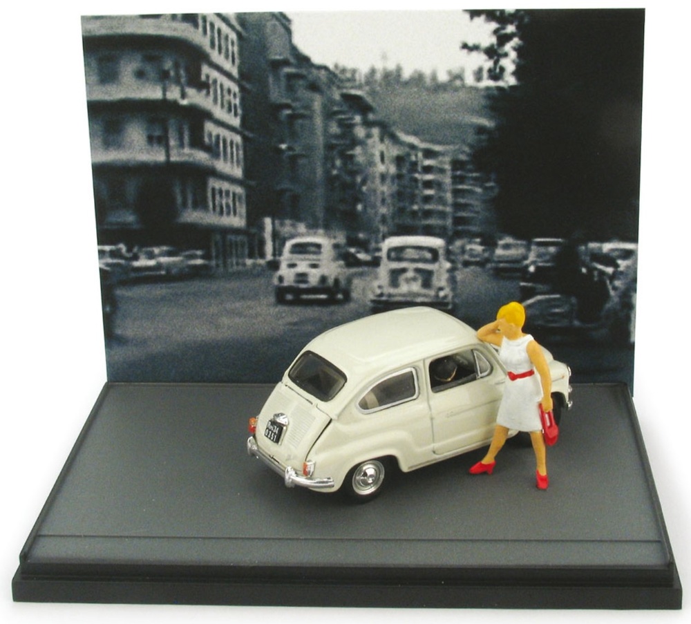 Fiat 600D Merlin Law with Figure (1958) Brumm AS53 scale 1/43 