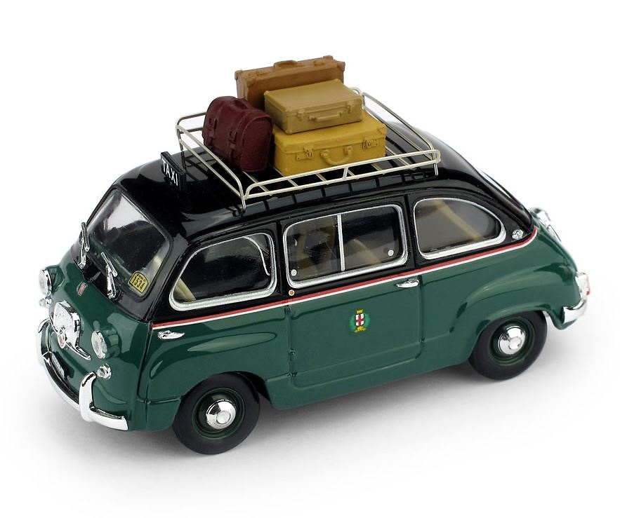 Fiat 600D Multipla Taxi de Milano (1960) Brumm R334 scale 1/43 