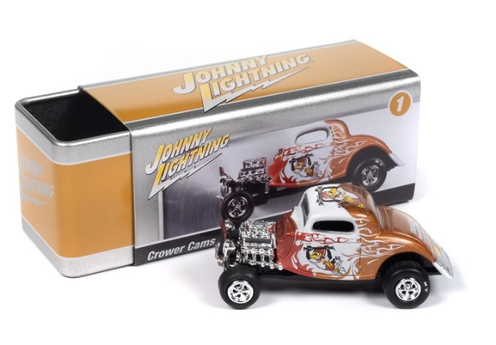 Ford Coupe Crower Cams with Collector Tin Johnny Lightning JLCT013-06269 scale 1/64 