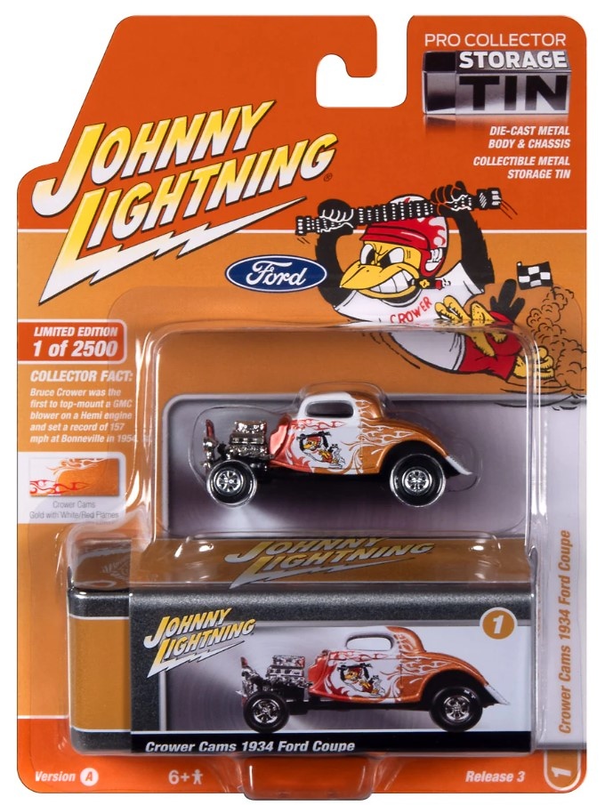 Ford Coupe Crower Cams with Collector Tin Johnny Lightning JLCT013-06269 scale 1/64 