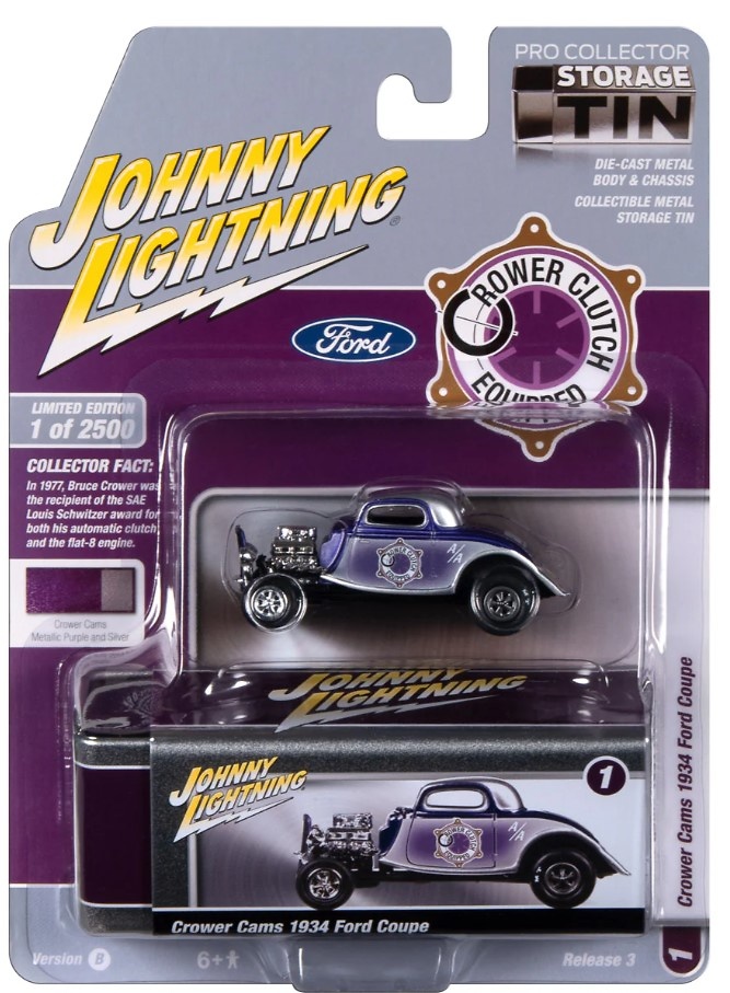 Ford Coupe Crower Cams with Collector Tin Johnny Lightning JLCT013-06272 scale 1/64 