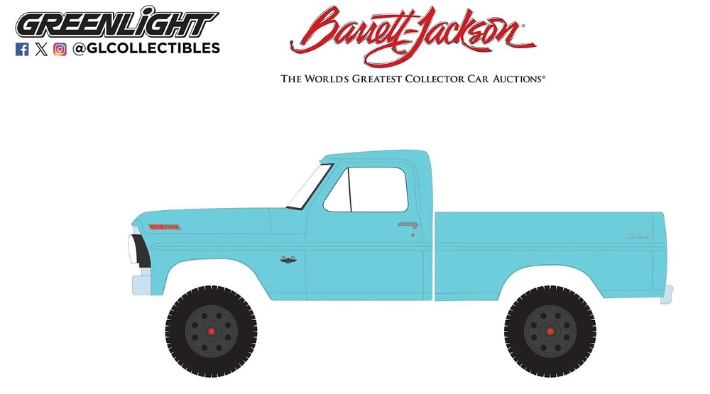 Ford F-100 Custom Pickup -Palm Beach 2023- Barrett-Jackson Series 16 Greenlight 1/64 