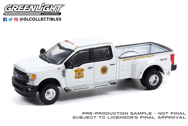 Ford F-350 Dually (2017) Detroit, Michigan Mounted PoliceDually Drivers Series 8 Greenlight 1:64 