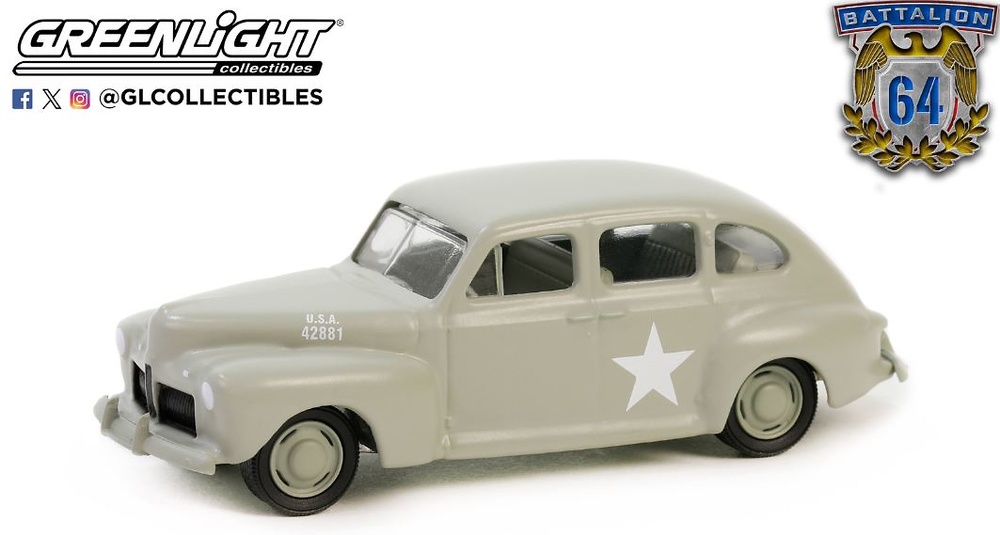 Ford Fordor Deluxe Army Staff Battalion 64 Series 4 greenlight 61040-A scale 1/64 