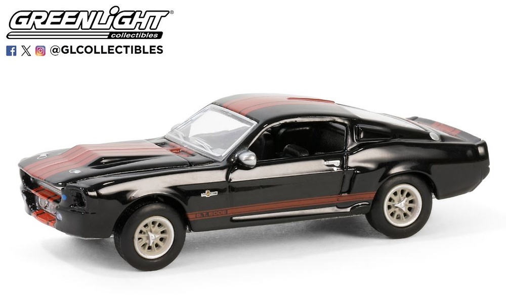 Ford Mustang Eleanor – Raven Black with Red Stripes Scottsdale Greenlight 37310-A greenlight 1:64 