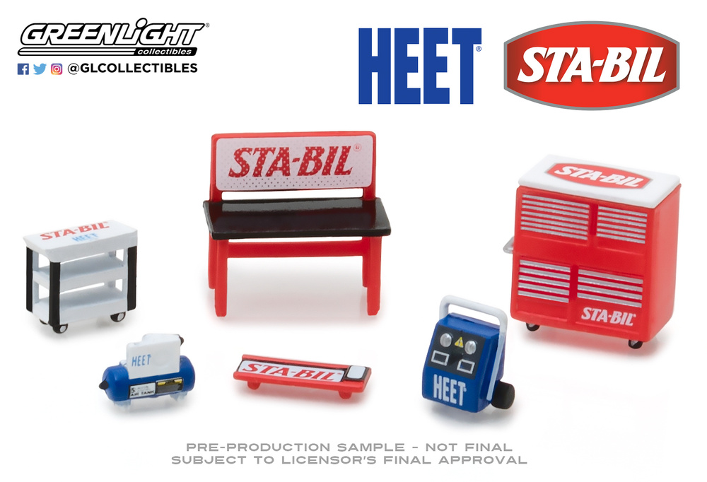 GL Muscle Shop Tools STA-BIL & HEET Greenlight 1/64 13165 