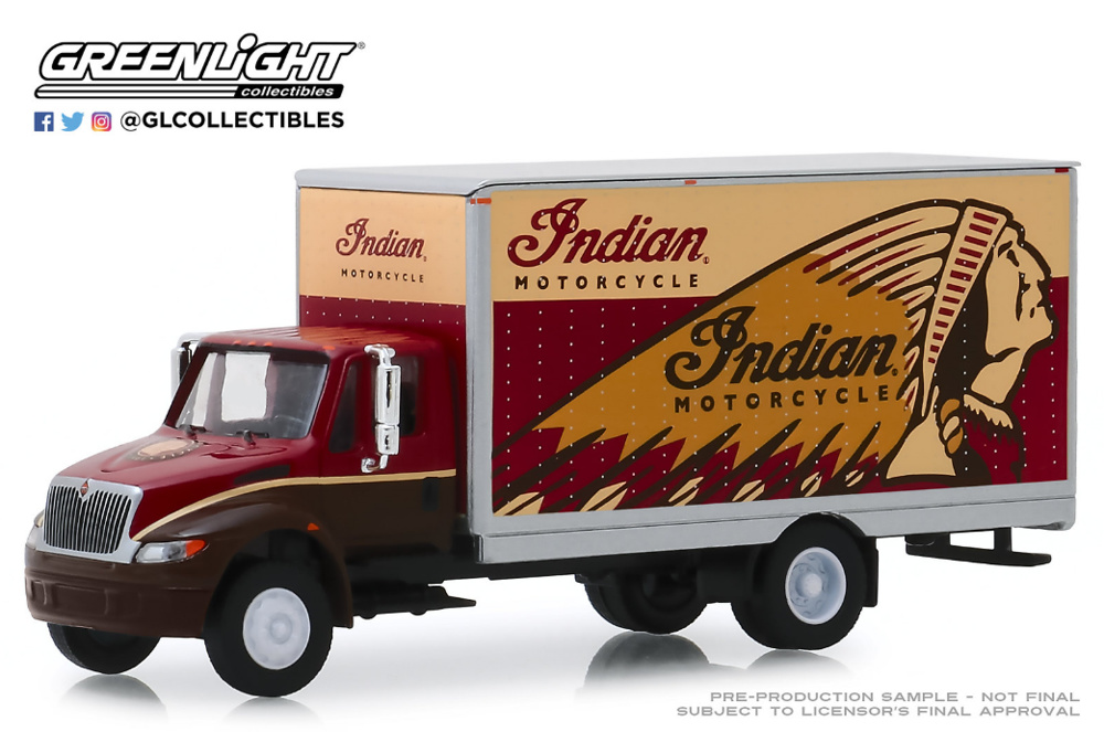 International Durastar Box Van - Indian Motorcycle (2013) Greenlight 1:64 