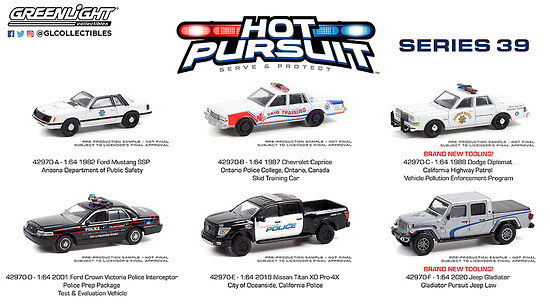 Lot of Hot Pursuit Series 39 Greenlight 1:64 