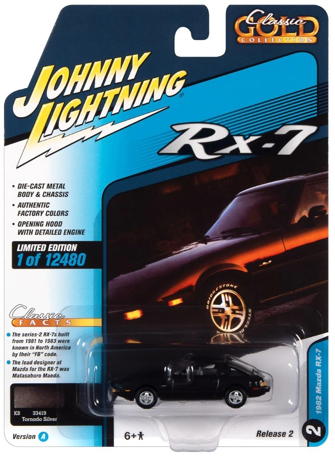 Mazda RX-7 - Johnny Lightning Classic Gold JLSP244A scale 1/64 