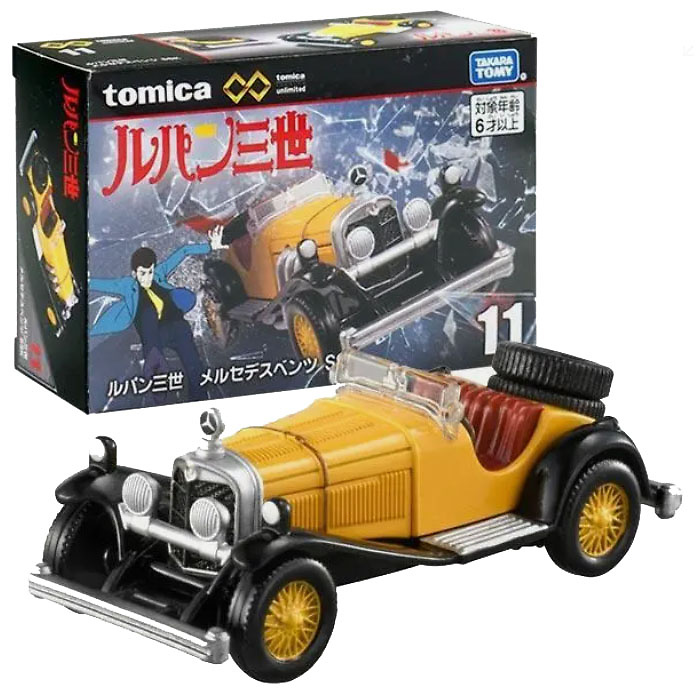 Mercedes-Benz SSK Lupin III Tomica-Premium Unlimited No. 11 scale 1/64 