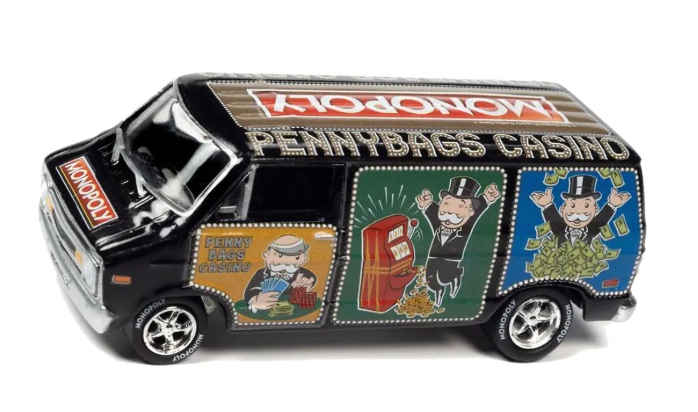 Monopoly Casino 1976 Dodge Van Johnny Lightning JlSP272 scale 1/64 