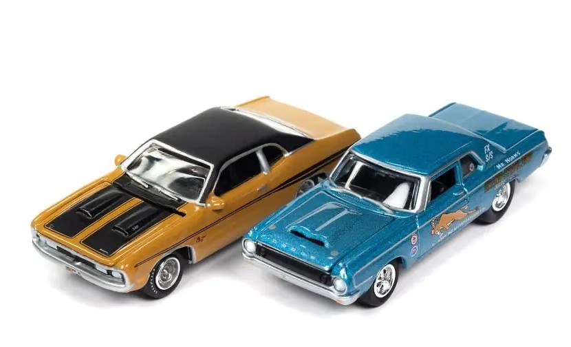 Mr. Norm Version 2 pack -1971 Dodge Demon + 1964 Dodge 330 Lightning JLSP275B scale 1/64 