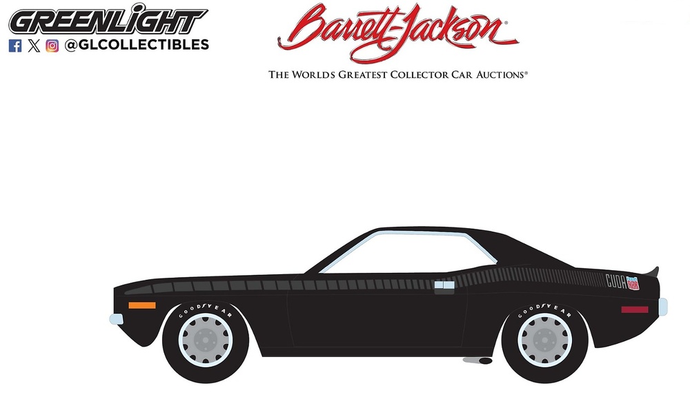 Plymouth 'Cuda AAR -Palm Beach 2023- Barrett-Jackson Series 16 Greenlight 1/64 