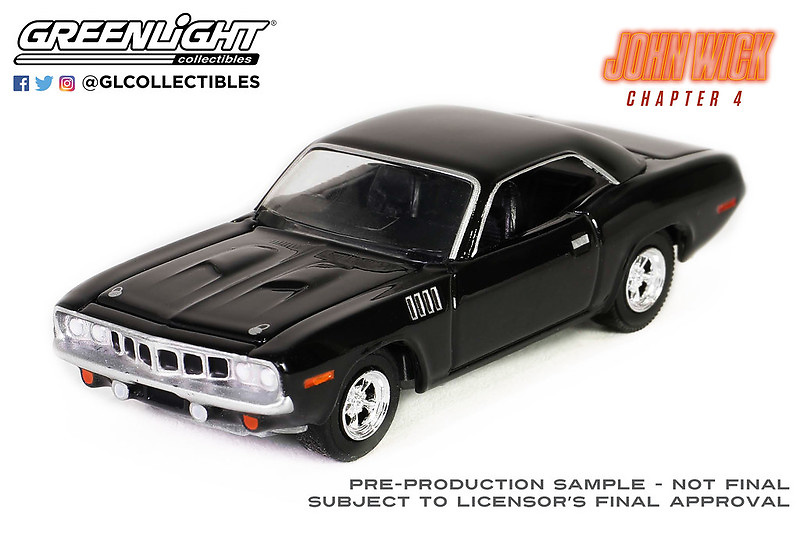 Plymouth 'Cuda - John Wick: Chapter 4 (2023) Greenlight 1/64 