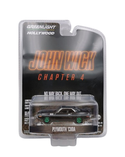 Plymouth 'Cuda - John Wick: Chapter 4 (2023) Greenmachine 1:64 