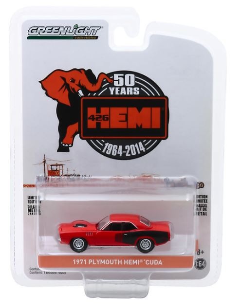 Plymouth HEMI ‘Cuda - 426 HEMI 50 Years (1971) Anniversary Collection Series 9 Greenlight 1:64 