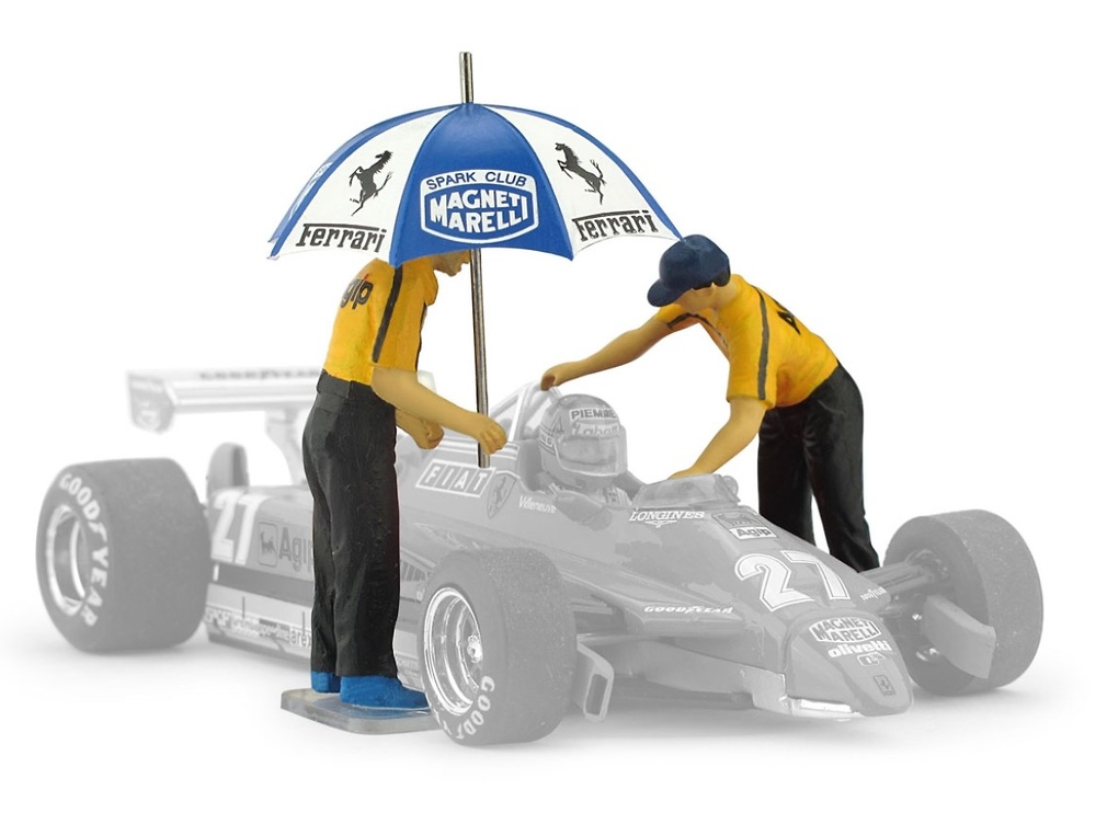 Set 2 mecanics + umbrella pit stop Brumm 1:43 