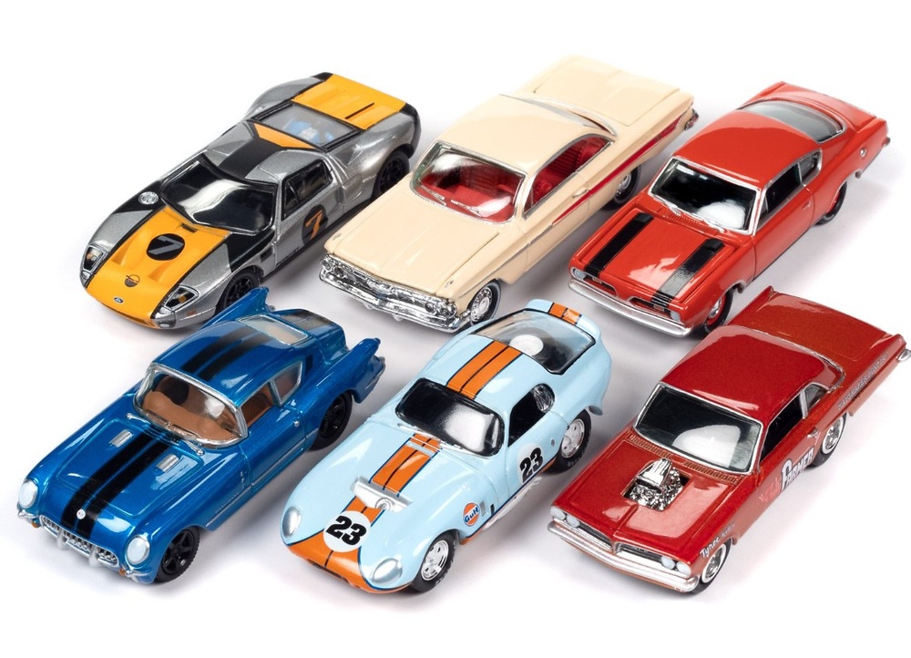 Set 6 cars Classic Gold Release 2 Lightning JLCG032A scale 1/64 