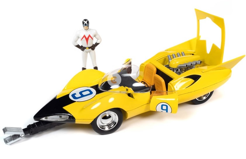 Speed Racer Shooting Star + Racer X Figure Auto World AWSS125 scale 1/18 