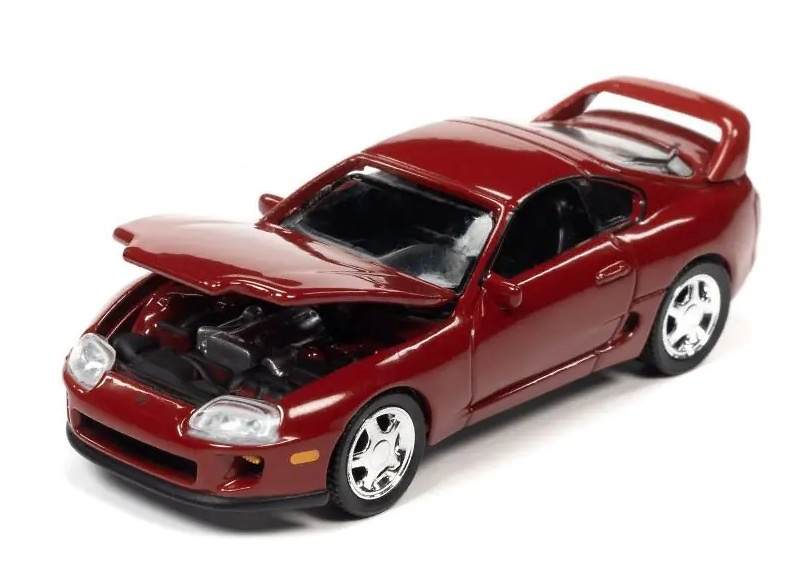 Toyota Supra Renaissance Red 1995 AUTO WORLD AWAC017A scale 1/64 