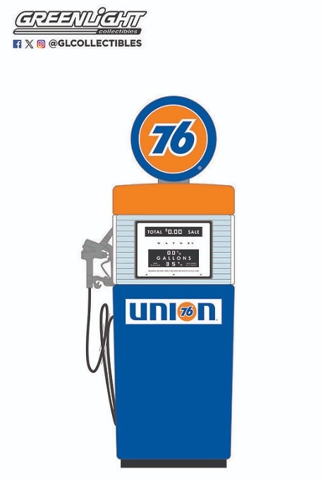 Vintage Gas Pumps Series 16 - 1954 Tokheim 350 Twin Gas Pump - Gulf Greenlight scale 1/18 