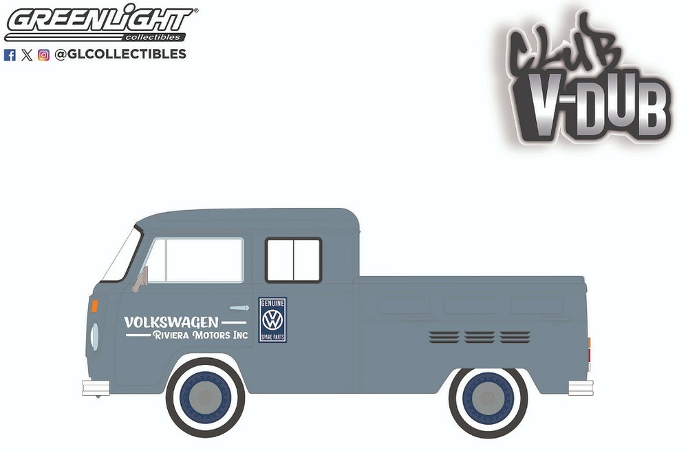 Volkswagen Type 2 Double Cab Pickup Vee Dub Series 20 Greenlight 1/64 