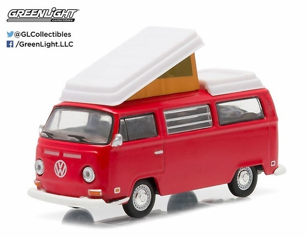 Volkswagen tipo 2 (T2B) Camper Van Greenlight 1/64 