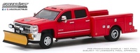 Chevrolet Silverado 3500 "Dually Service Snow" (2018) Dually Drivers Series 3 Greenlight 1:64