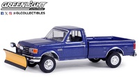 Ford F-250 XL 4X4 with Snow Plow (1991) Blue Collar Collection Series 13 Greenlight scale 1:64