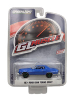 Ford Gran Torino Sport 2 - Gray - Gray "Muscle series 26" (1974) Greenlight 1:64 