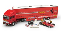 Set Transporte Fiat Iveco 190 + Ferrari 126 C2 y figuras (1982) Brumm 1:43