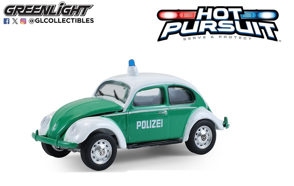 Classic Volkswagen Beetle - Koblenz, Germany Polizei Hot Pursuit Series 47 Greenlight 1/64 