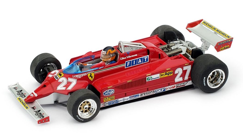 Ferrari 126 CK Gran Prix Montecarlo Nª 27 Gilles Villeneuve (1981) Brumm R367-CH escala 1/43 