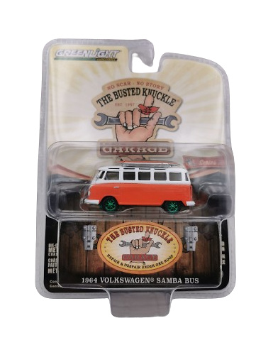 Furgoneta Volkswagen Samba con tablas de surf - Knuckle Garage Series 2 versión Greenmachine 1/64 