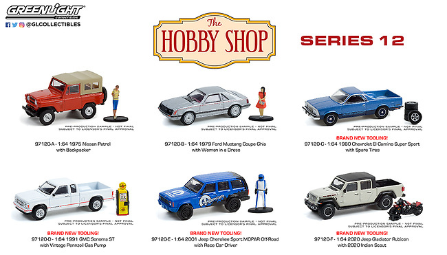 Lote The Hobby Shop Series 12 Greenlight 1/64 