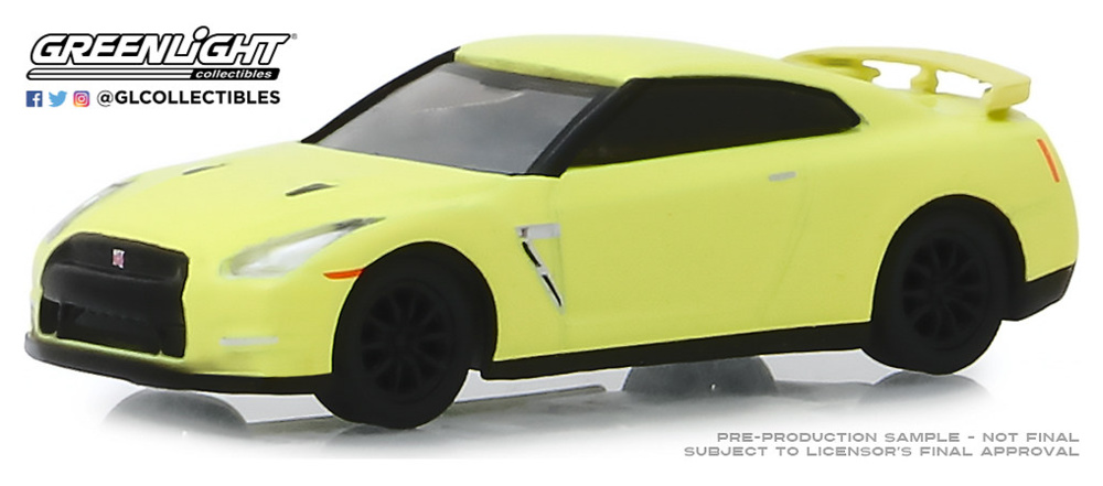 Nissan GT-R (R35) - Amarillo neón (2016) Greenlight 1/64 