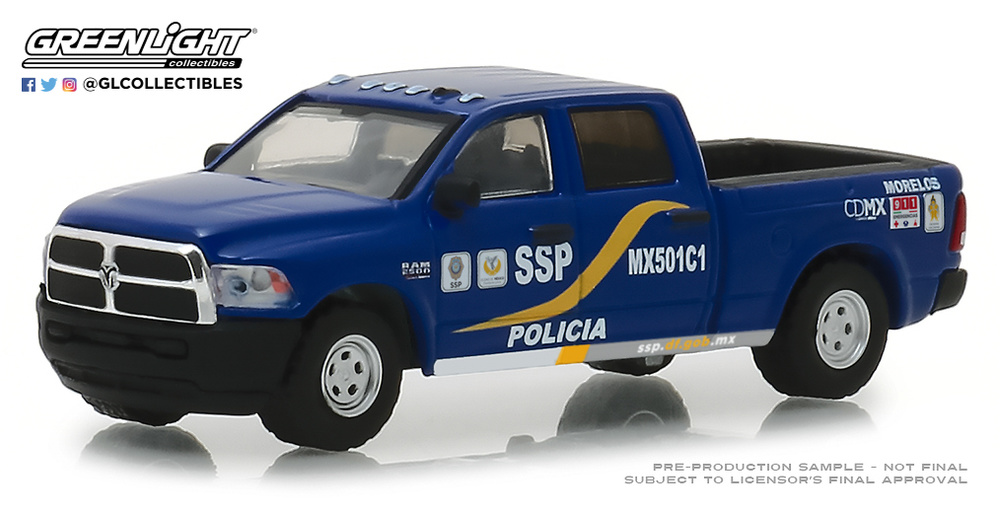 Ram 2500 Policía de la Ciudad de México (2017) Greenlight 1/64 