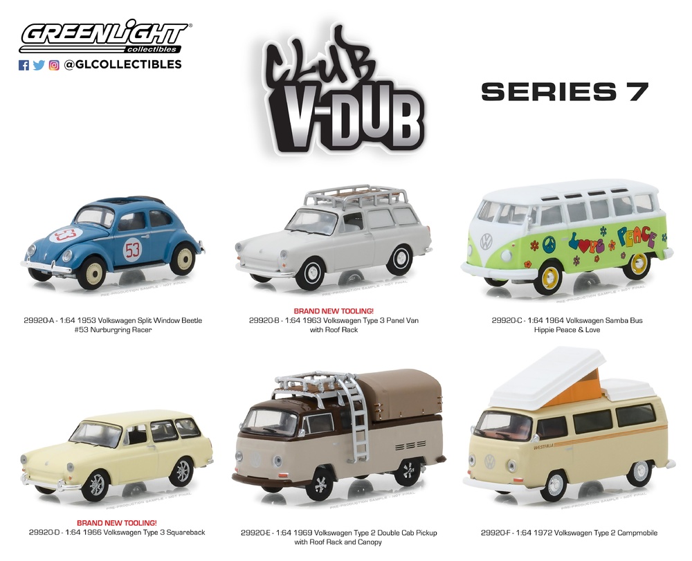 Volkswagen Tipo 3 Panelada (1963) Greenlight 1/64 