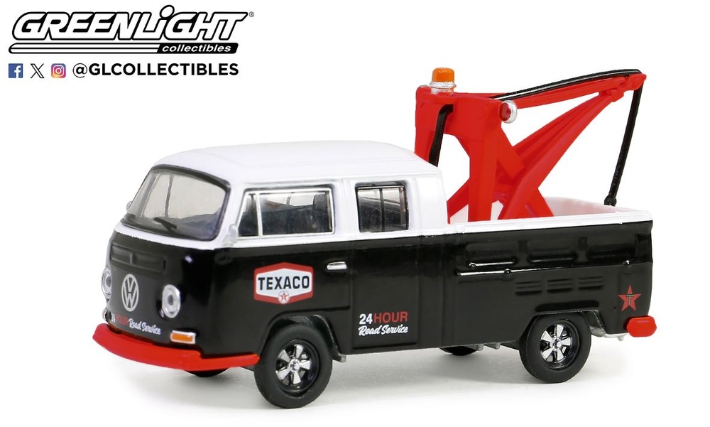 Volkswagen cabina doble + gancho para remolcar – Texaco 24h (1973) escala 1:64 