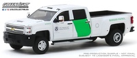 Chevrolet Silverado 3500 Dually - "Aduanas U.S." (2018) Dually Drivers Series 3 Greenlight 1/64