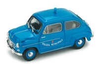 Fiat 600D "Polizia Municipale Roma" (1960) Brumm R456 escala 1/43