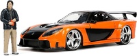 Mazda Rx-7 1995 Widebody Con Figura De Han Tokyo Drift Jada Toys 33174 escala 1/24